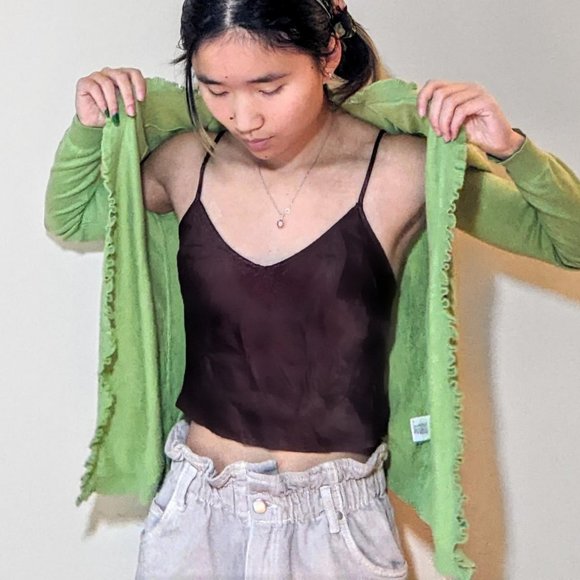 GREEN FAIRYCORE CARDIGAN! - Picture 2 of 3